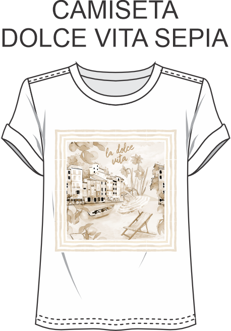 CAMISETA LIA - ALGODON SEPIA