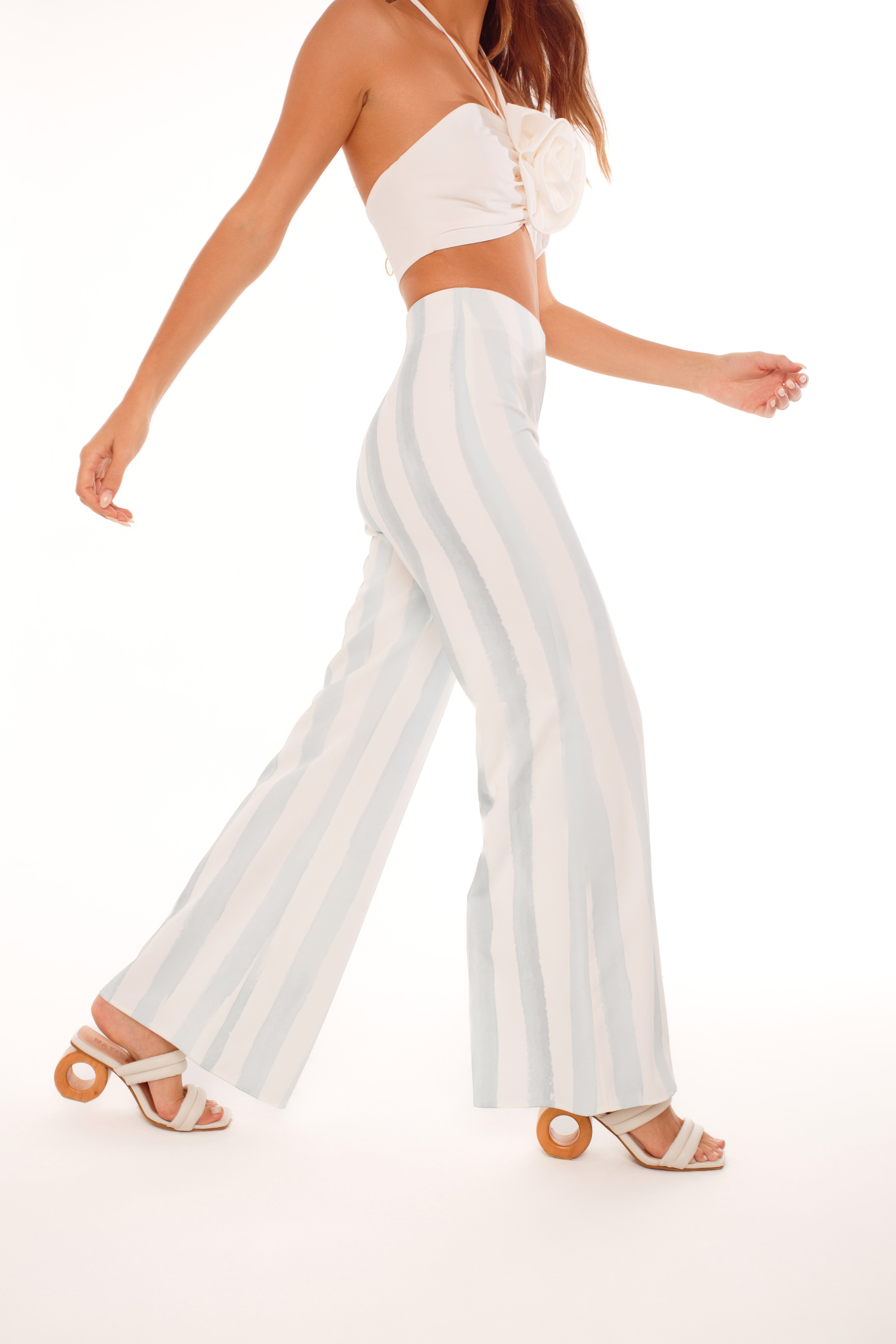 PANTALON LAURA LINEAS AZULES