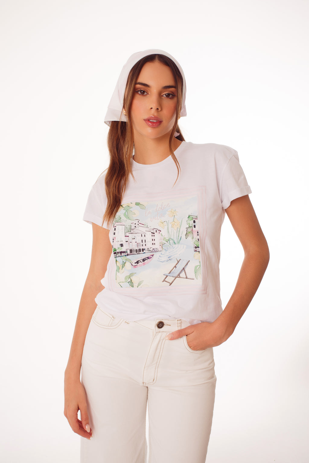 CAMISETA LIA - ALGODON ITALA AZIL AZULES
