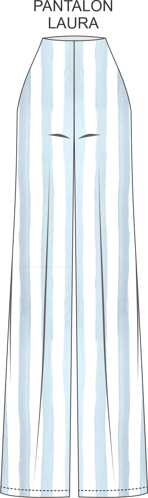 PANTALON LAURA LINEAS AZULES