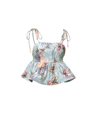 TOP ALEXIA LEOPARDA AQUA