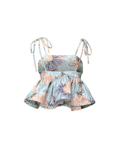 TOP ALEXIA LEOPARDA AQUA