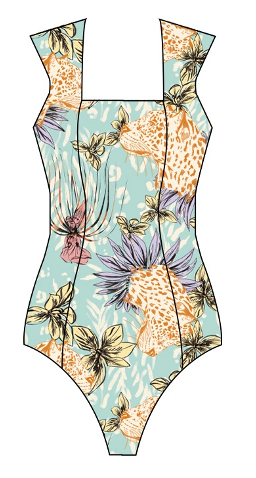 Sarabi Body - Print Madre Aqua