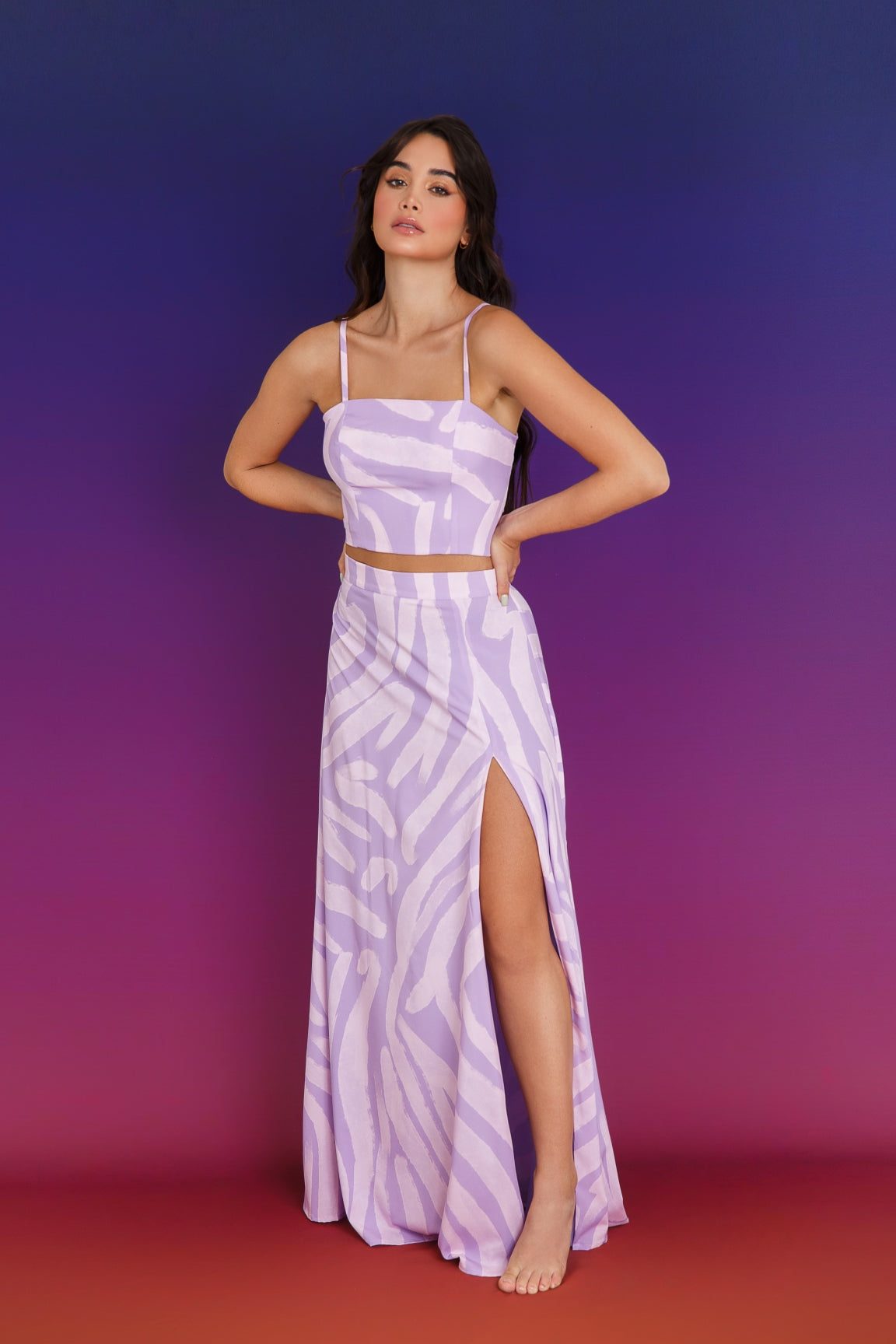 SET FATIMA  - PRINT LILA