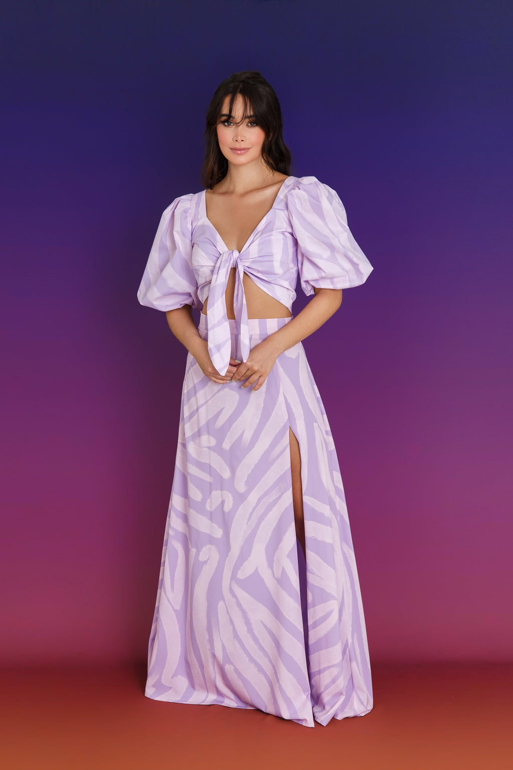 BLUSA MACARENA  - PRINT LILA