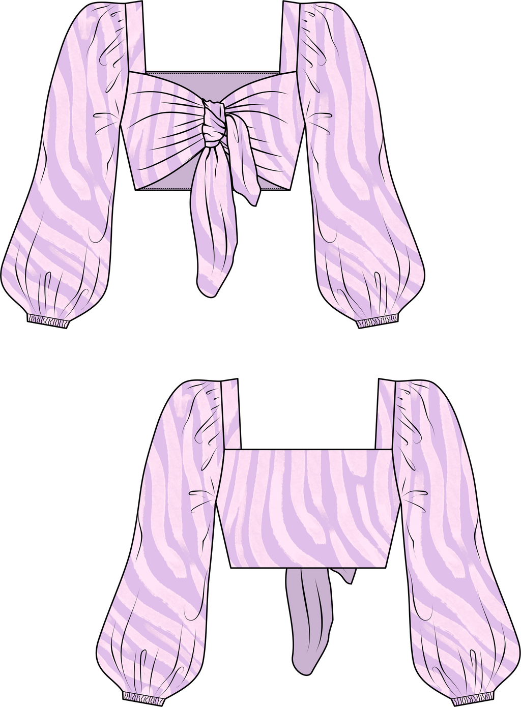 BLUSA MACARENA  - PRINT LILA