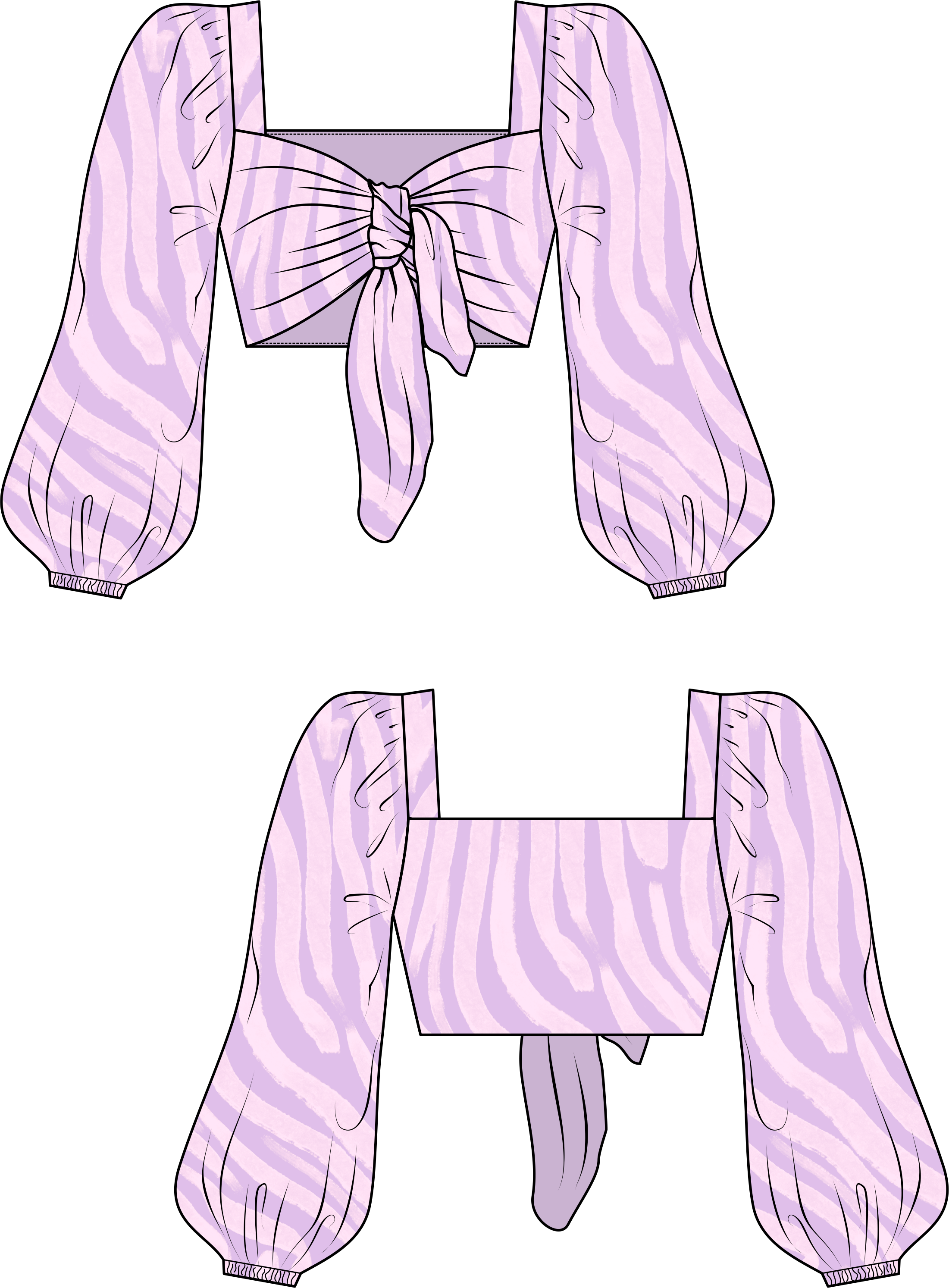 BLUSA MACARENA  - PRINT LILA