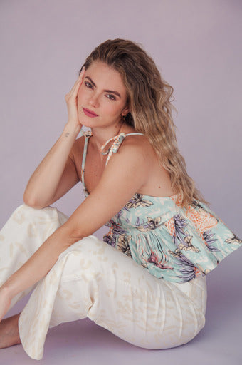 TOP ALEXIA LEOPARDA AQUA